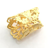 Adjustable Ring Blank, (3mm blank )  Gold Plated Brass G9453