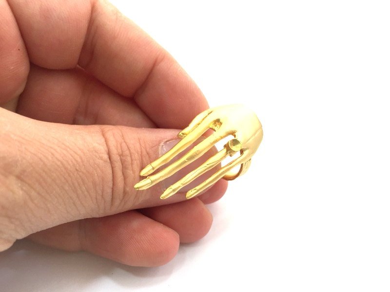 Adjustable Ring Blank, (3mm blank )  Gold Plated Brass G5943