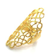 Gold Ring Blank Ring Settings Ring Bezel Base Cabochon Mountings Adjustable , (5mm blank )  Gold Plated Brass G5944