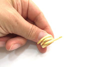 Adjustable Ring Blank, (1mm blank )  Gold Plated Brass G5947