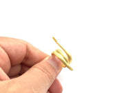 Adjustable Ring Blank, (1mm blank )  Gold Plated Brass G5947