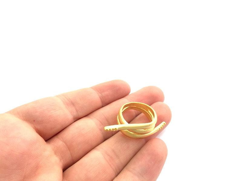 Adjustable Ring Blank, (1mm blank )  Gold Plated Brass G5947