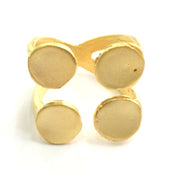 Adjustable Ring Blank, (10mm blank )  Gold Plated Brass G9235