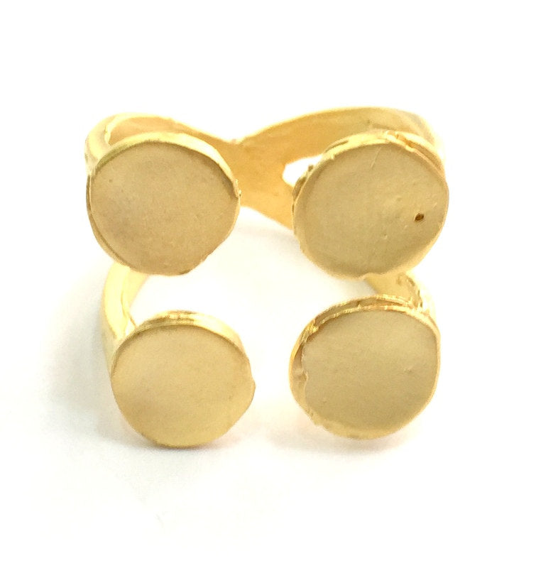Adjustable Ring Blank, (10mm blank )  Gold Plated Brass G9235