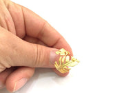 Gold Ring Blank Ring Settings Ring Bezel Base Cabochon Mountings Adjustable (3mm blank )  Gold Plated Brass G5950