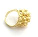 Gold Ring Blank Ring Settings Ring Bezel Base Cabochon Mountings Adjustable  (3mm blank )  Gold Plated Brass G5952