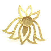 Adjustable Ring Blank, (2mm and 12mm blank )  Gold Plated Brass G5954