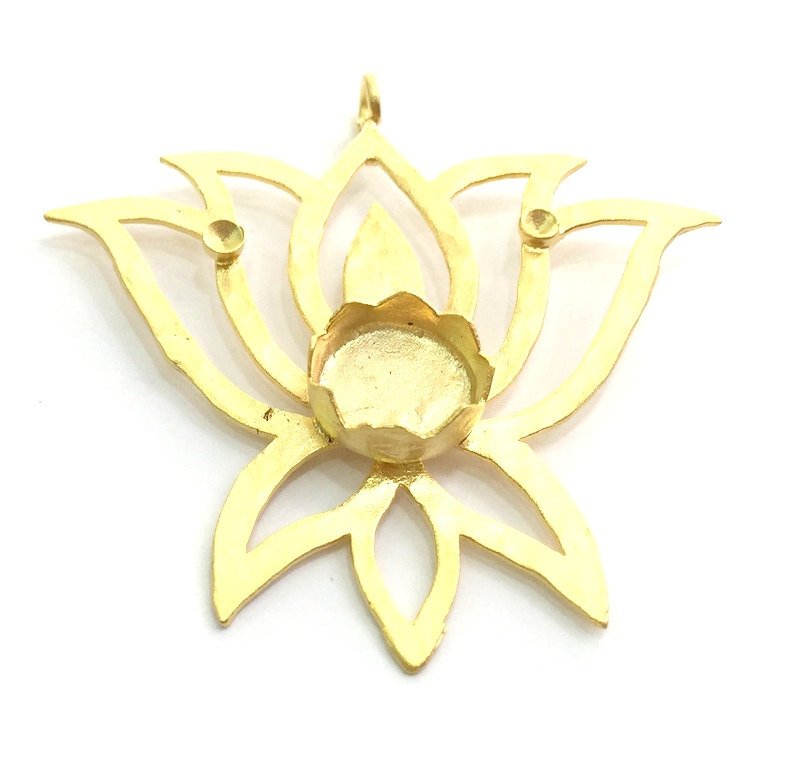 Gold Plated Brass Pendant Setting Mountings Blanks   (12mm and  2mm blank) G5960
