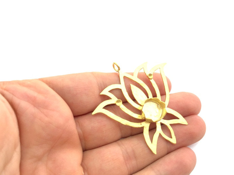Gold Plated Brass Pendant Setting Mountings Blanks   (12mm and  2mm blank) G5960