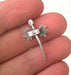 2 Dragonfly Charms Antique Silver Plated Brass G44