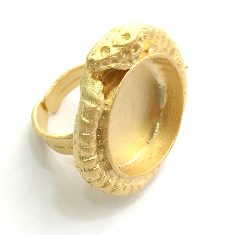 Adjustable Ring Blank, (20mm blank )  Gold Plated Brass G5993