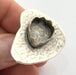 Adjustable Hammered  Ring Blank, (18x13mm drop blank ) Antique Silver Plated Brass G5997