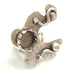 Adjustable Hammered  Ring Blank, ( 10mm blank ) Antique Silver Plated Brass G6001
