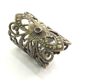 Adjustable Ring Blank, (3mm blank ) Antique Bronze Plated Brass G6012