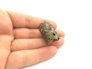 Adjustable Ring Blank, (3mm blank ) Antique Bronze Plated Brass G6012