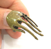 Adjustable Ring Blank, ( 3mm blank ) Antique Bronze Plated Brass G6015