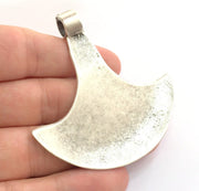 Antique Silver Plated Pendants (70x65mm) Antique Silver Plated Metal  G11800