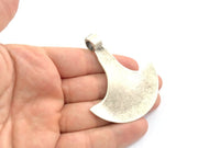 Antique Silver Plated Pendants (70x65mm) Antique Silver Plated Metal  G11800
