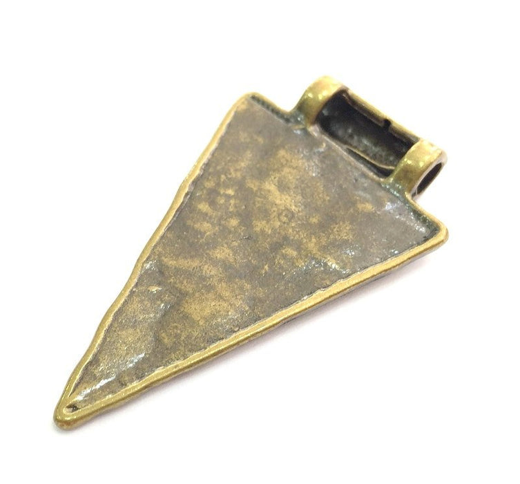 Antique Bronze  Pendant Triangle Pendant  47x27 mm  G13602
