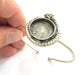 Adjustable Snake Bracelet Blank Findings (20mm Blank) , Antique Silver Plated Brass G6023