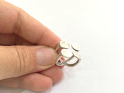 Adjustable Ring Blank, ( 10mm blank ) Antique Silver Plated Brass G9193