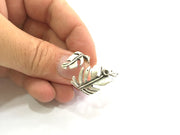 Adjustable Ring Blank, ( 3mm blank ) Antique Silver Plated Brass G8287