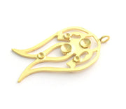 Gold Plated Brass Tulip Pendant Setting Mountings Blanks  (5mm and 2mm blank )  Gold Plated Brass G6046