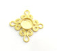 Gold Plated Brass Pendant Setting Mountings Blanks  ( 12mm blank )   G6058