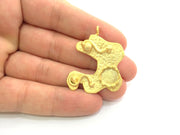 Gold Plated Brass Hammered  Pendant Setting Mountings Blanks  ( 10mm blank )   G6054