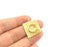 Gold Plated Brass Hammered  Pendant Setting Mountings Blanks  ( 14mm blank )   G6060