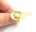 Adjustable Hammered Ring Blank, (12mm blank )  Gold Plated Brass G6064