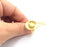 Adjustable Hammered Ring Blank, (12mm blank )  Gold Plated Brass G6064