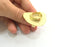 Adjustable Hammered Ring Blank, (18x13mm drop blank )  Gold Plated Brass G6065
