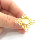 Adjustable Ring Blank, (12mm blank )  Gold Plated Brass G6070