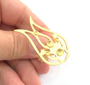 Adjustable Ring Blank, (5mm and 3mm blank )  Gold Plated Brass G6073