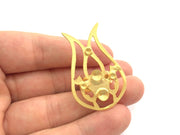 Adjustable Ring Blank, (5mm and 3mm blank )  Gold Plated Brass G6073