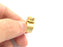 Adjustable Hammered Ring Blank, (10mm blank )  Gold Plated Brass G6076