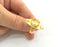 Adjustable Hammered Ring Blank, (10mm blank )  Gold Plated Brass G6081