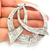 Antique Silver Plated Pendants (70mm) Antique Silver Plated Metal  G6091