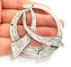 Antique Silver Plated Pendants (70mm) Antique Silver Plated Metal  G6091