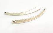 2 Pcs Antique Silver Plated Pendants (70mm) Antique Silver Plated Metal  G10698