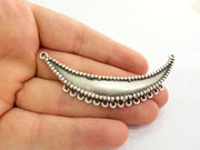 Antique Silver Plated Pendants (83x17mm) Antique Silver Plated Metal  G6096