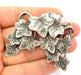 Antique Silver Plated Leaf Pendants (65x60mm) Antique Silver Plated Metal  G8632