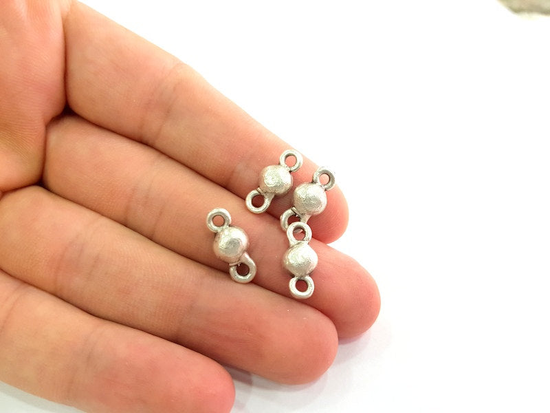 10 Pcs (11x8mm) Antique Silver Plated  Connector  G6100