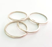 5 Antique Silver Plated   Round  Connector , Findings 5 Pcs (29mm) G6104