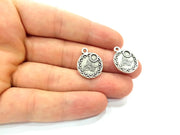 4 Pcs (33x15mm) Antique Silver Plated Ottoman Charms  G6115