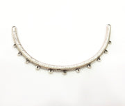 Silver Pendants Collar Pendants Antique Silver Plated Large Pendants (132x6mm) Antique Silver Plated Metal  G9200