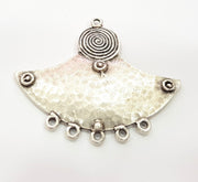 Silver Pendants Tribal Pendants Antique Silver Plated Large Pendants (63x52mm) Antique Silver Plated Metal  G6127