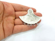 Silver Pendants Tribal Pendants Antique Silver Plated Large Pendants (63x52mm) Antique Silver Plated Metal  G6127