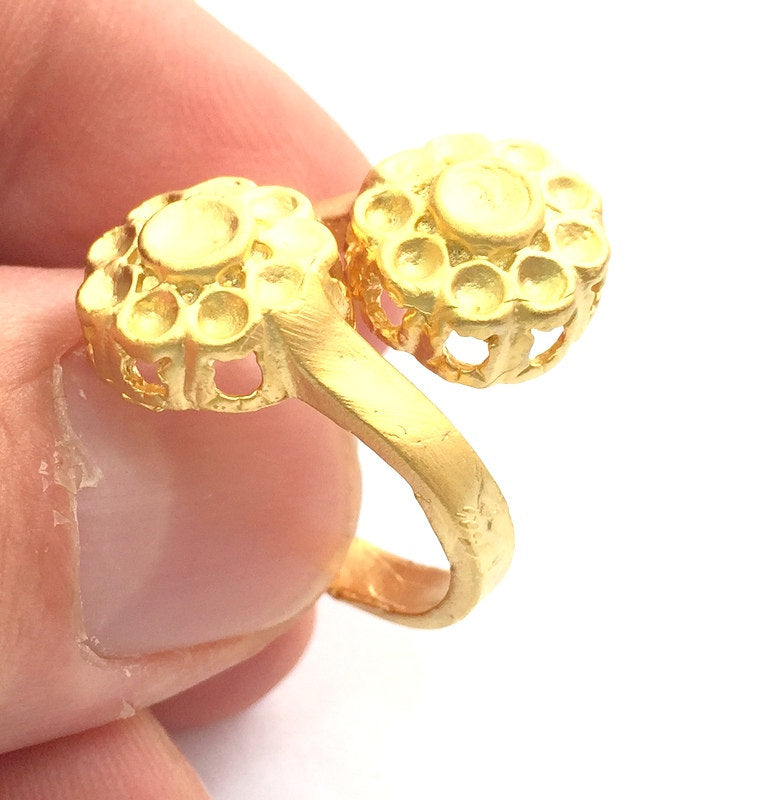 Adjustable Ring Blank, (3mm blank )  Gold Plated Brass G6133